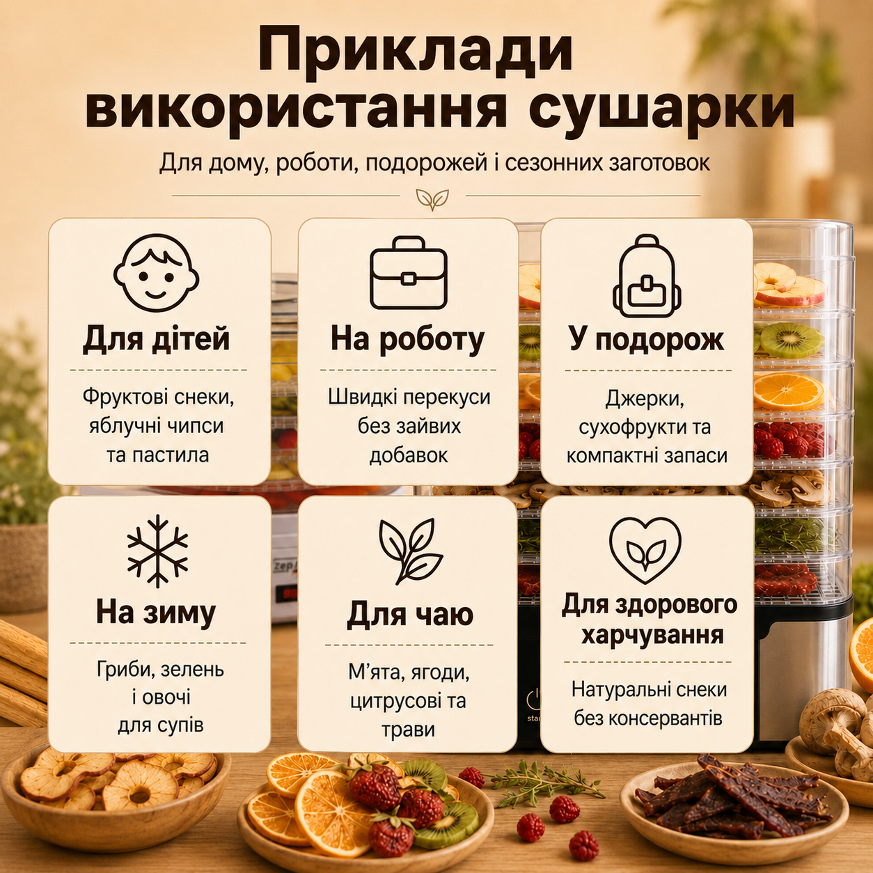 Приклади використання сушарки